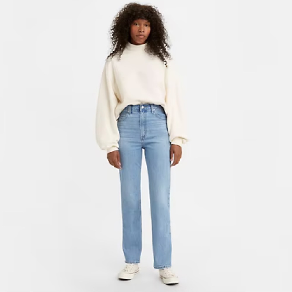 Levis 70s high slim straight jeans - size 25
